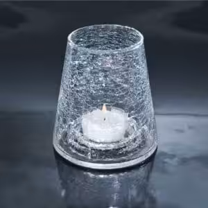 Hergiswiler Glas Windlicht Craclet